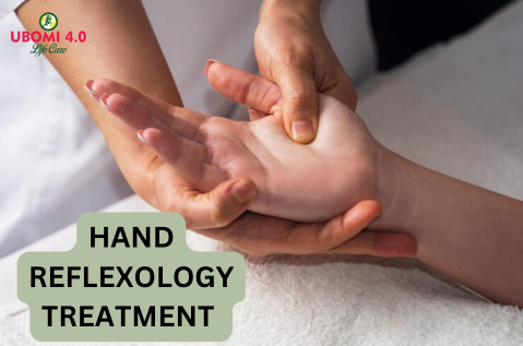 hand reflexology treatment