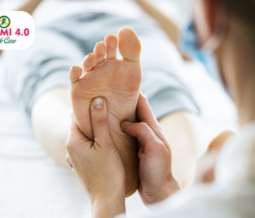 Foot reflexology and massage
